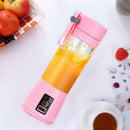 380ml Portable Juicer USB Rechargeable Blender Mixer Juice Machine (Pink) A