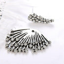 Novelty Glitter Earrings Women Rhinestone Geometric Ear Stud Jewelry Gift
