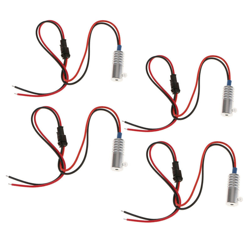 4Pcs Led Light Source Illuminator Car Ceiling Fiber Optic Light Red & White