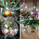 10pcs Clear Fillable Candy Box Christmas Bauble Xmas Tree Ball Ornament Decor TE