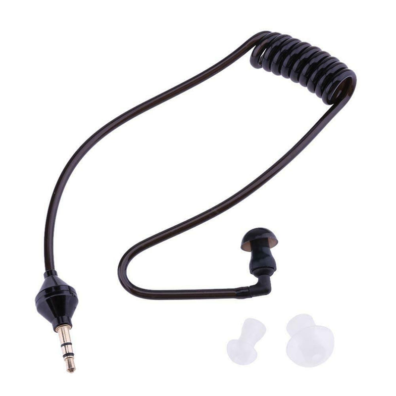 Monaural Headphone Air Tube Anti-radiation Earphone Stereo Headset Black