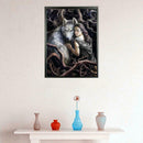5D DIY Full Drill Diamond Painting Wolf Girl Cross Stitch Embroidery Mosaic
