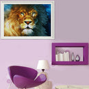 5D DIY Round Drill Diamond Painting Lion Cross Stitch Embroidery Needlework