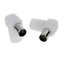 10x Right Angle 90 Degree F Connector RF Male Coaxial Plug For TV Aerial