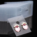 100X.Clear Professional Type Plastic Earring Studs Holder Display Hang Cards  ME