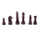 16pcs Plastic Chess Pieces - Pieces Only - No Board - 63mm King Brown