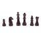 16pcs Plastic Chess Pieces - Pieces Only - No Board - 63mm King Brown