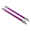 Pair 20cm Adjustable Car Front Bumper Lip Splitter Rod Strut Tie Bar Purple