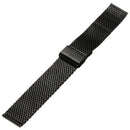 22mm Unisex Stainless Steel Chainmail Watch Strap Band New Year Gift black Y6B9