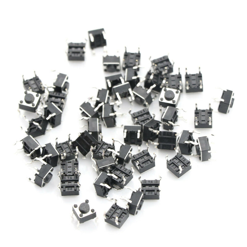 50pc6*6*4.5mm Tact Switch Tactile Push Button Switch Kit Sets 4P Micro Switc Bj