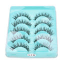 New Japan 5 Pairs Magic Diamond Lashes Cross Messy False Eyelashes In Box Hot!