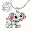 Necklace Elephant Shape Pendant Never Forget I Love You Love Jewelry Gift Deluxe