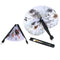 1x Chinese Paper Folding Hand Fan Oriental Floral Peacock Party Wedding OZ