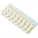 Pineapple Patterned Drinking Paper Straws,Disposable Biodegradable,7.75 Inc