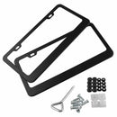Matte Aluminum License Plate Frame with Chrome Screw Caps 32*7*2cm New