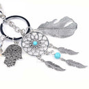 Boho Dream Catcher Keychain Pendant Keyring Key Chain Keyfob Car Bag Decor Gift