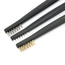 3pcs Mini Stainless Steel Brass Nylon Wire Brush Set Cleaning Polish Tool M&O