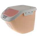 Kitchen Food Storage Container Beans Rice Box with Measuring Cup Lid Orange