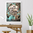 5D DIY Full Drill Diamond Painting Wolf and Dream Catcher Embroidery Kit