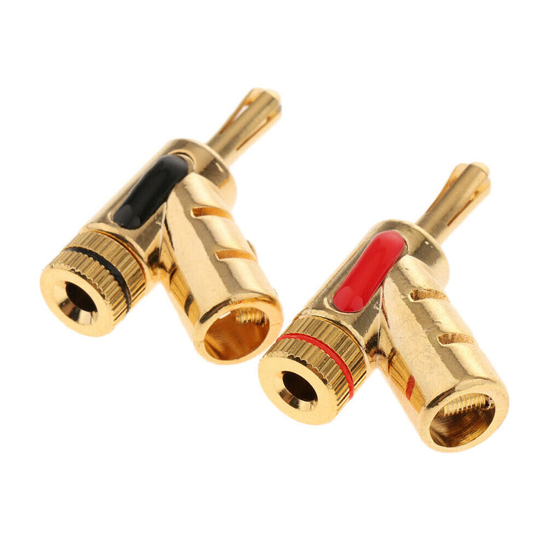8pcs/Set 4mm Banana Plug Speaker Cable AMP Screw Lock Terminal Connectors