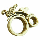 50pcs Wedding decoration Bicycle heart shape wood chip hollow wooden decora