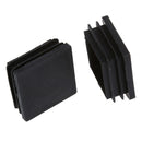 40mm x 40mm Plastic Square Tube Inserts End Blanking Caps Black 10 Pcs S3B8