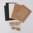 10pcs Paper Photo Frame 6inch hanging with Clip Cord