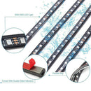4x 18LED LJB Car Interior Floor Lamp Atmosphere Light Strip Sound Remote ContrME