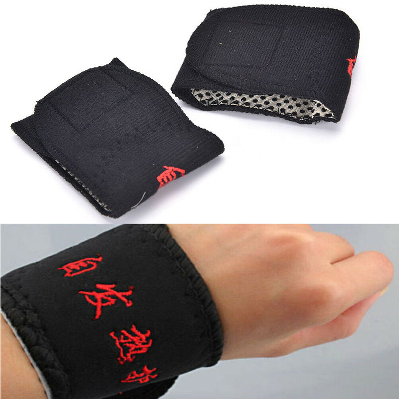 2 Pcs Magnetic Wrist Brace Support Belt Spontaneous Heating Strap Gn