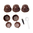 1X(5Pcs Coffee Filter Basket Capsules Reusable Refillable Nescafe Capsule C