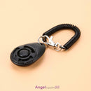 1pc Pet Trainer Pet Dog Training Adjustable Sound Key Chain Clicker(Black)