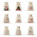 Christmas Bag Canvas Large Candy Bags Canvas Santa Sack with Drawstring for