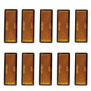 10pcs/set IP67 Amber Orange Stick on Adhesive Trailer Truck Caravan Reflectors