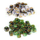 60 Pieces Acrylic Six Sided Spot Dices with Iron Box Set for Dungeons and