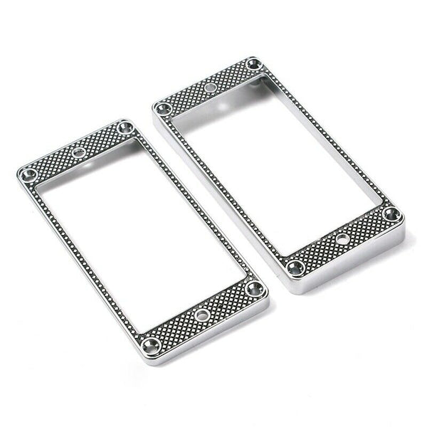 2Pcs Humbucker Pickup Ring Metal Curved Bottom Frame for LP PRS Guitar Part