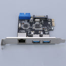 PCI-E to USB 3.0 4-Port PCI Express Card,Mini PCI-E Hub Controller Adapter -