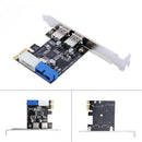 Usb 3.0 Pci-E Expansion Card Adapter External 2 Port Usb3.0 Hub Internal 19 M5I6