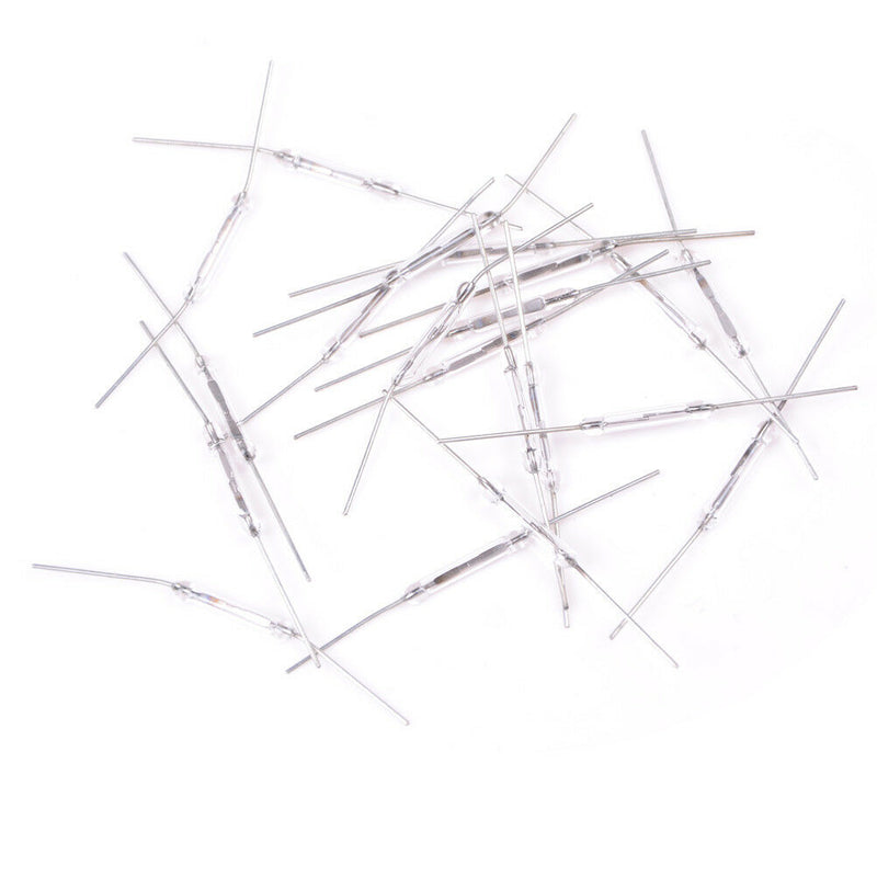 10Pcs 14mm Glass Magnetic Induction Reed Switch MagSwitch Normally Open S Gw