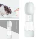 Portable Pet Dog Outdoor Travel Water Bowl Bottle Drinking Food Dish Feeder Gray