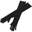 5X(Lady Satin Gloves Formal Party Festival Long Black V5V2)