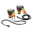 2 Pcs Djembe Pendant African Drum Jewelry Necklace for Children Gift C