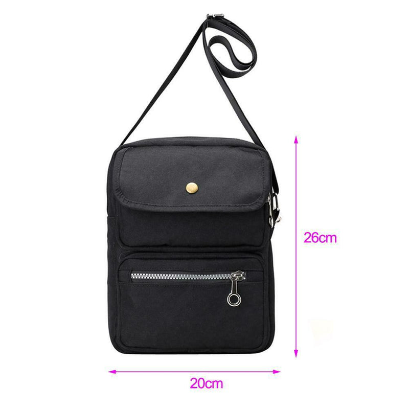 Women Messenger Bag Nylon Shoulder Bag Travel Casual Crossbody Bags/Black A
