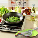 Kitchen Silicone Spoon Rest, Set of 4, (Colorful,Small Size) P6W8