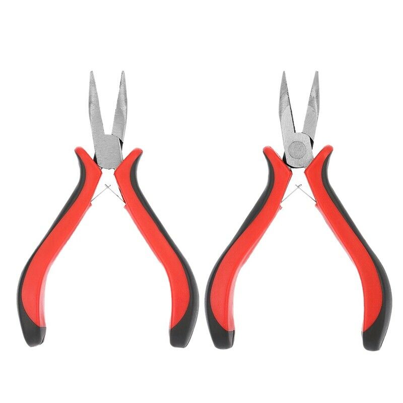 1 Set Hair Extension Tool Kit Plier Hook Pulling Needle 200Pc Micro-Silicon