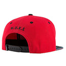 WuKe Embroidery Snapback, Baseball Hat Flat Brim Hip Hop Caps, Red Map of A M9N5