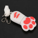 8GB USB 2.0 Flash Drive Memory Stick Shape Novelty Paw Shape, White A9N3