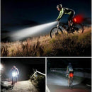 USB Rechargeable LED Bicycle Bright Bike Front 1 Headlight+ 2 Rear Tail Lig K2D6