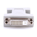 White DVI-D Female Analog (24+1) to 15-pin VGA Male Connector Adapter dual OZ