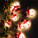 Christmas Bedroom Decorative Lights Cute Plush Snowman LED String Lights A