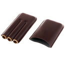 Fathers Day Gift 3 Grids Cigar Humidor Case PU Leather Bag for Cigarettes